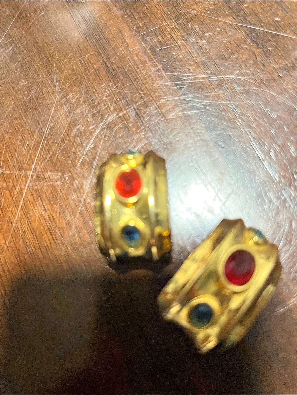 Vintage Gold-Tone Statement Earrings